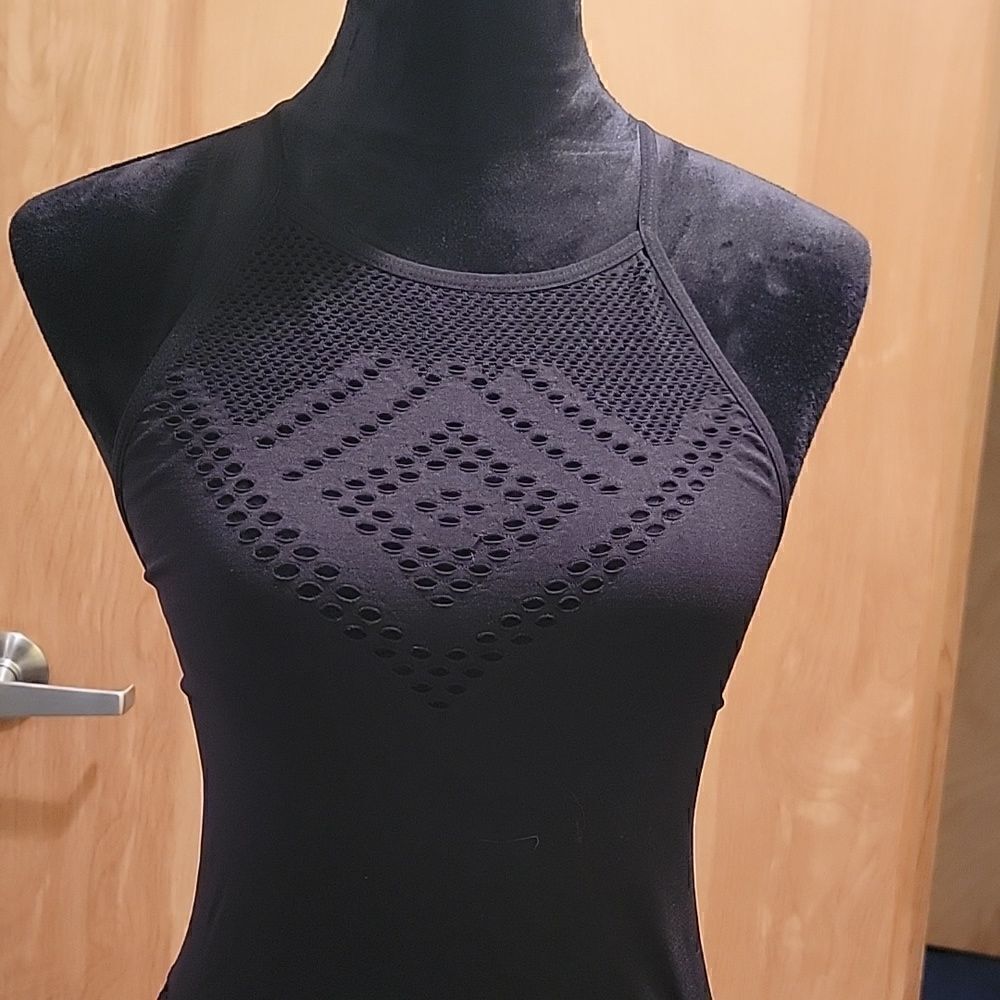 Free press black mesh yoke bodysuit sz M